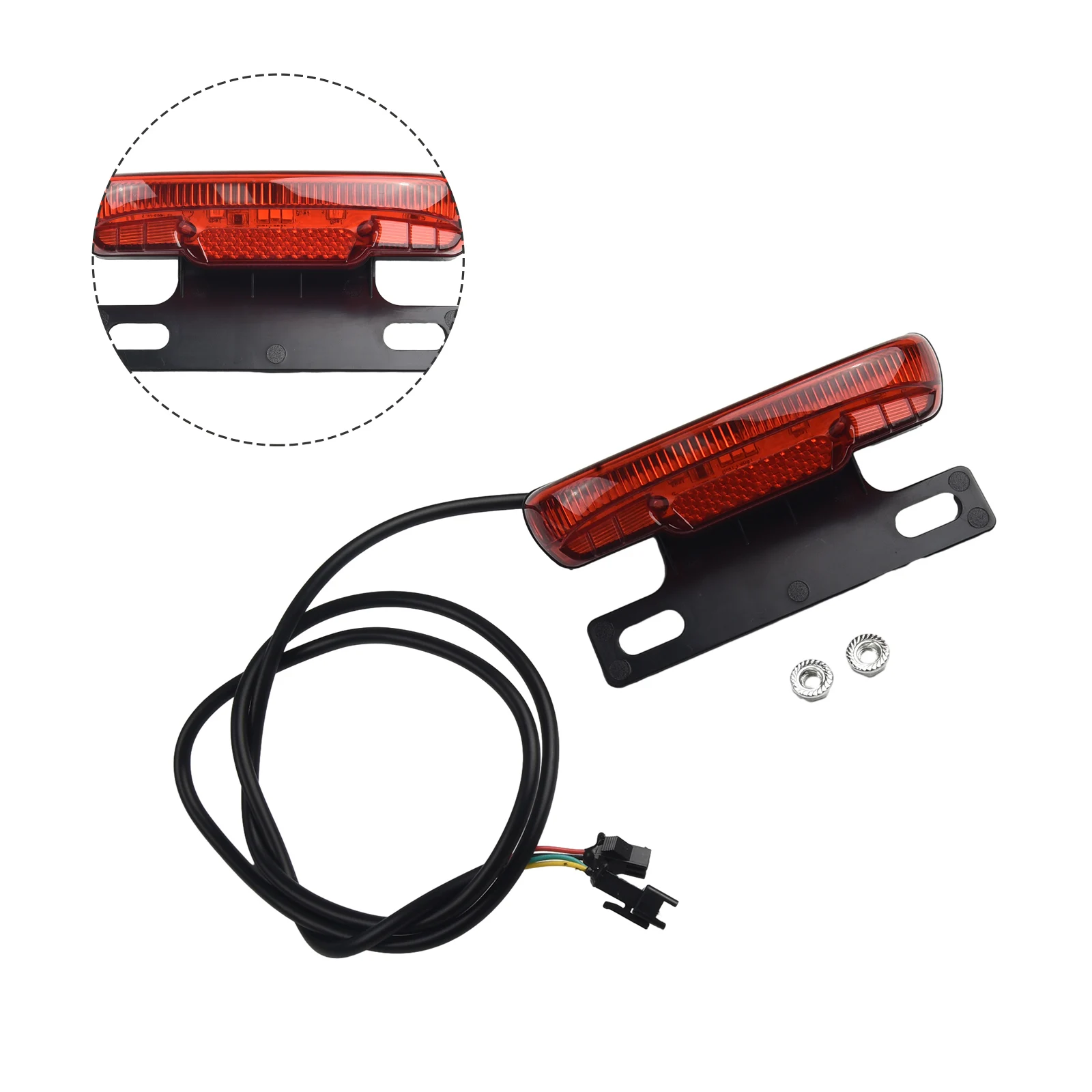 

For Electric Bicycle Tail Light Upgrade Your E bike's Safety with This 36 48V Ebike Rear LightTail Light Safety Warn Rear Lamp