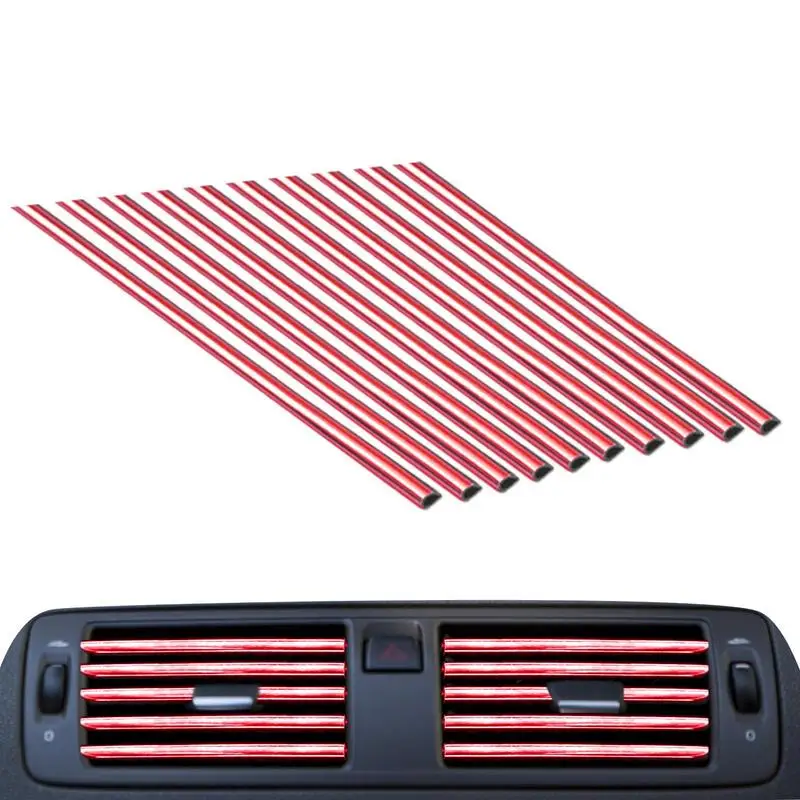 

Vent Outlet Trim Strips 10 Pieces Car Decorative Filler Insert Strips For Vent Outlet Electroplating Decorative Car Interior