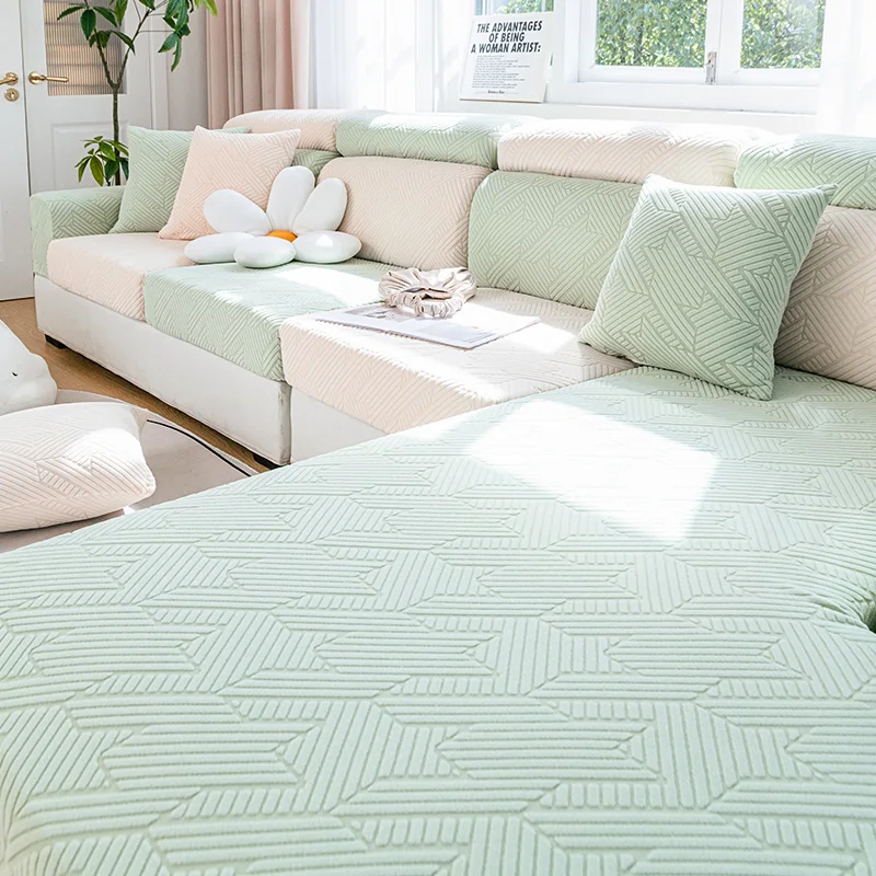 NewVelvetFabricSofaCoversForLivingRoomStretchSoftCouchCover