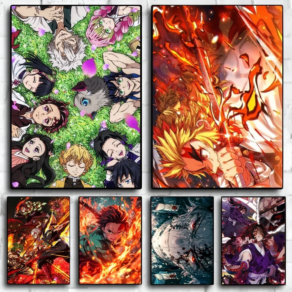 

D-Demon S-Slayer Anime Japanese Poster Paper Print Home Living Room Bedroom Entrance Bar Restaurant Cafe Art Painting Decoration