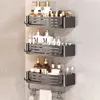 Shower Shelf Without Drilling 1-3 PCS Bathroom Organizer Space Aluminum Shampoo Holder Toilet Bath Shelf Bathroom Accessories 1