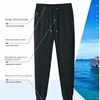 Men's Cotton Casual Pants Thickened Drawstring Sweatpants Loose Plus Size and Ankle Pants Black Gray Pants Sweatpants  Casual 3