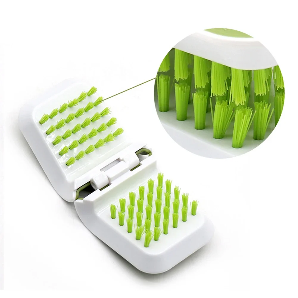 Car Seat Belt Cleaning Brush Automotive Safe Belt Washing Tool Double Sided U Type Car Interior Openable Cleaning Brush Foldable 5
