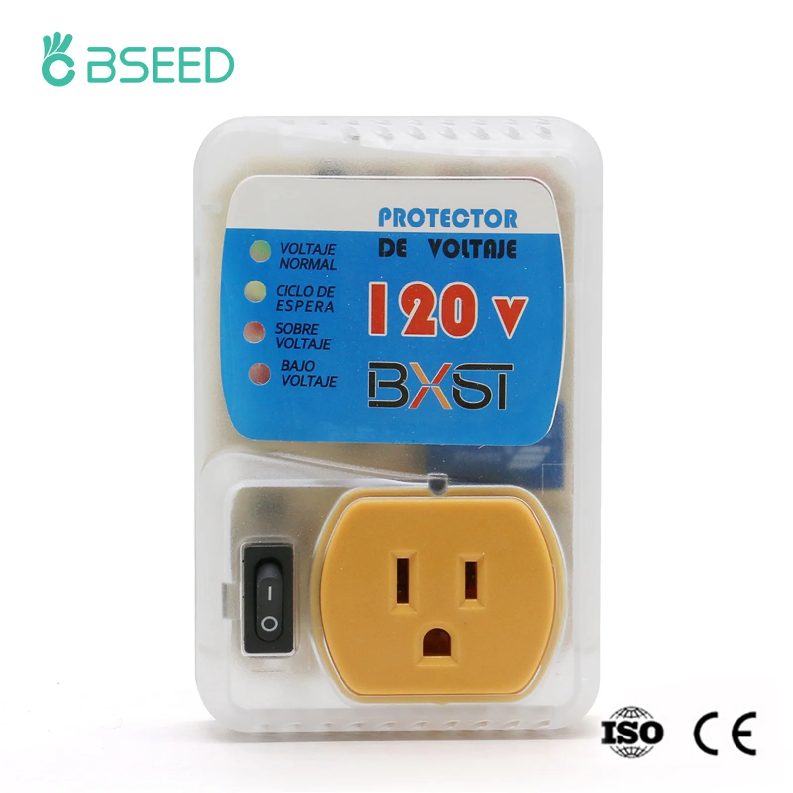 BSEED 20A 미국 표준 소켓 노란색 미국 표준 PC 패널 가전제품 서지 보호기 전압 소켓 미국 플러그 무료 배송