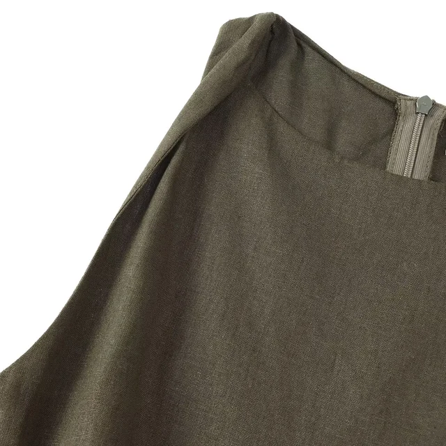 vestido de linho de padrão torcido