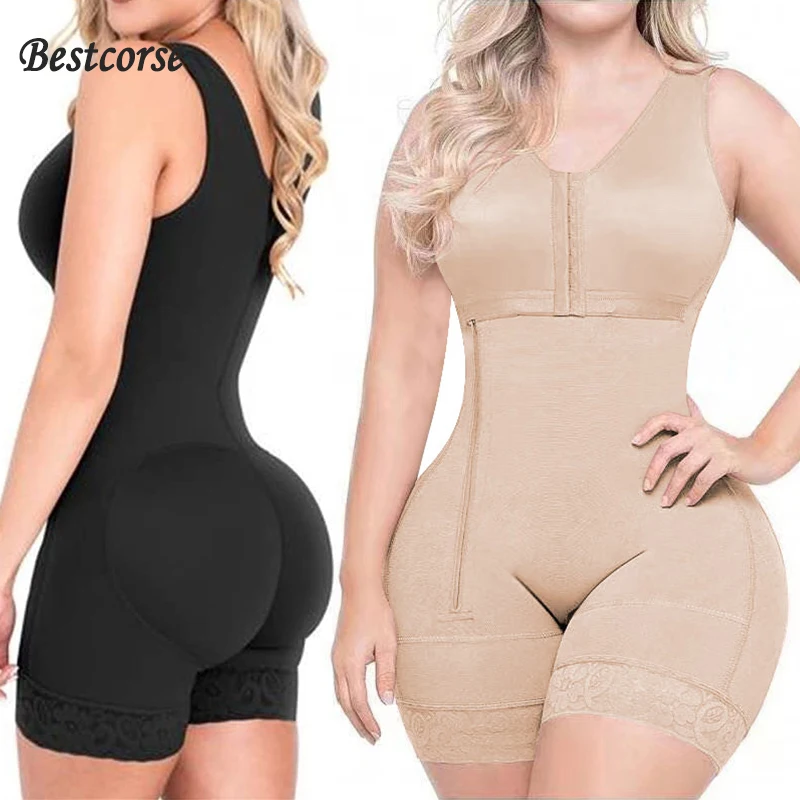 Faja Post Surgery Postpartum High Compression Garment For Liposuction Tummy  Bbl Shapewear Full Body Shapers Women With Zipper - AliExpress