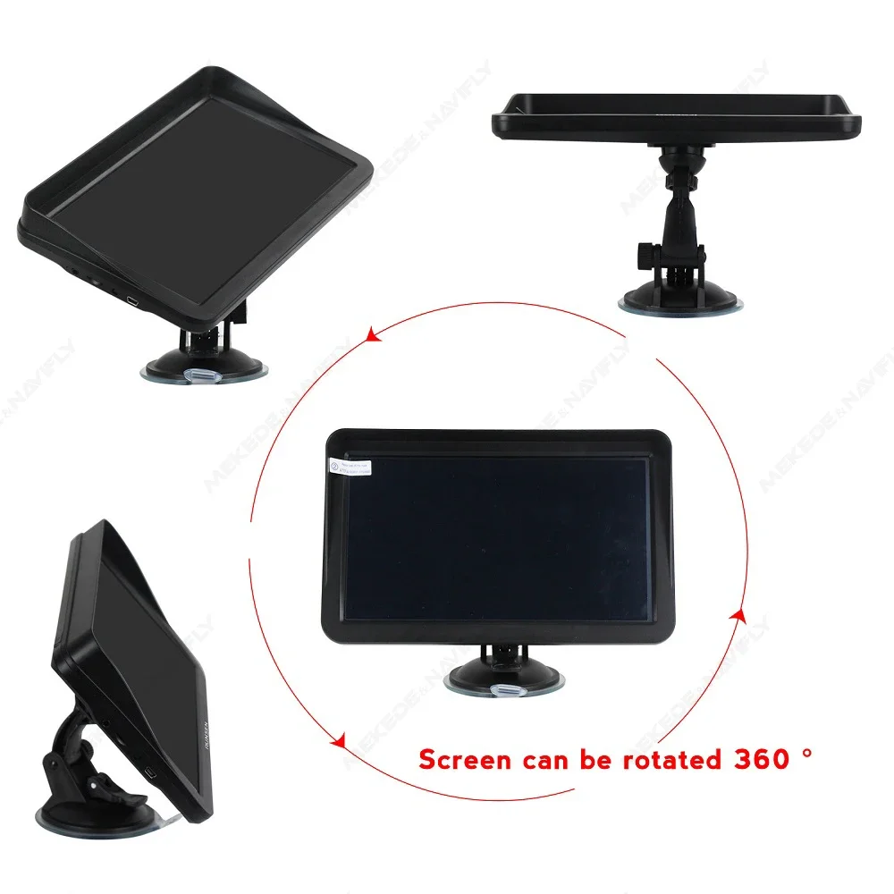 9 Inch Car GPS Navigation Touch Screen Truck Sunshade Sat Nav 256M+8G 2025 Europe Map Navigators FM Transmitter Hi-Fi Speakers