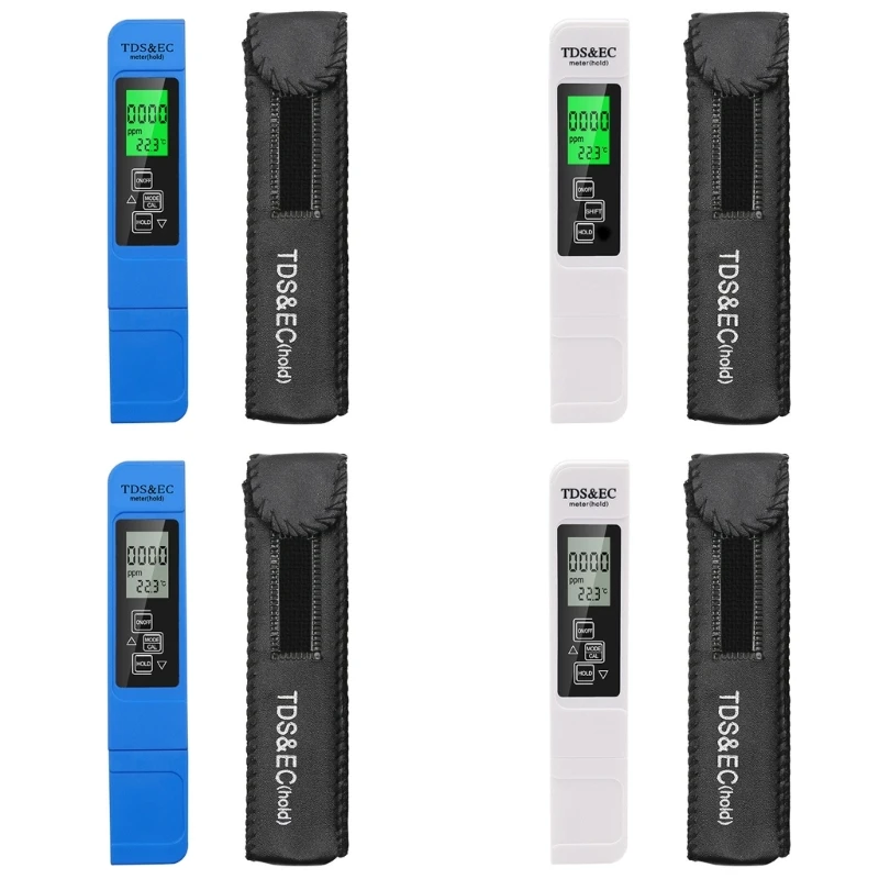 TDS EC Tester Meter 3 in 1 Water Quality Test Meter LCD Digital TDS