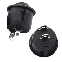 10Pcs SPST Snap-in ON-Off 2 Pin Round Snap Rocker Boat Switch Black AC 250V 6A 125V 10A for Household Appliances Replacement 6