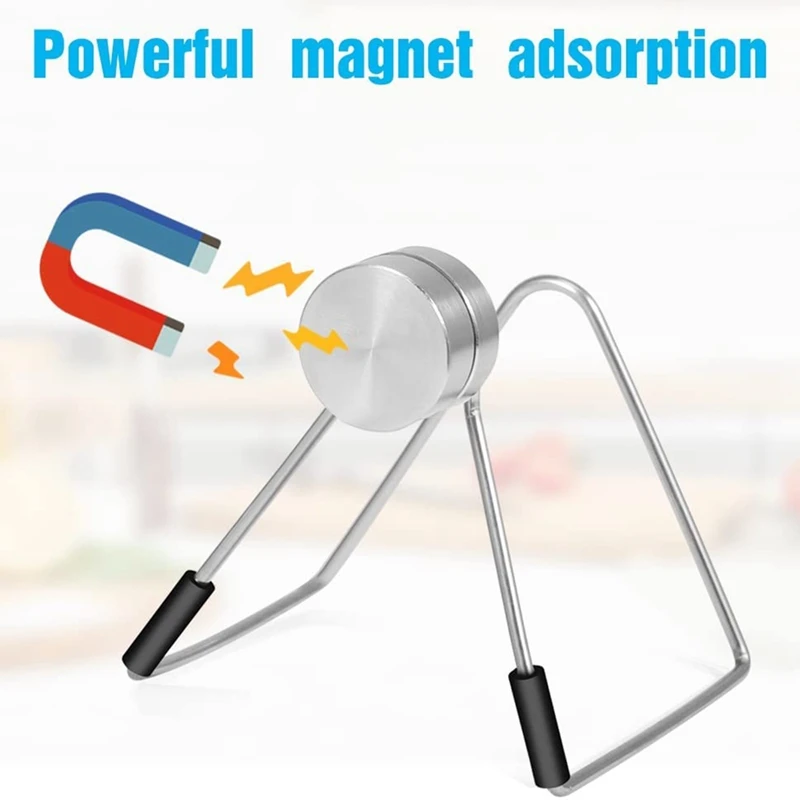 Magnetic Sponge Holder for Kitchen Sink Caddy Stainless Steel No Drilling with Adhesives Waterproof Kitchen Accessories 3