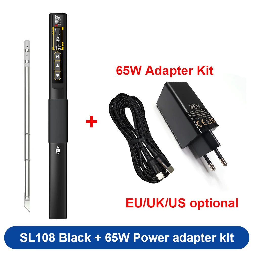SL108 T12 Soldering Iron Portable 96w 100-450°C Adjustable Temperature Digital S
