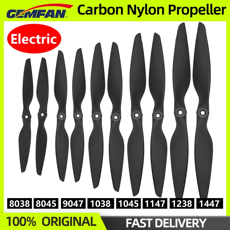Hot New Arrival 1pair Gemfan Carbon Nylon CW/CCW Propeller Blades Prop ...