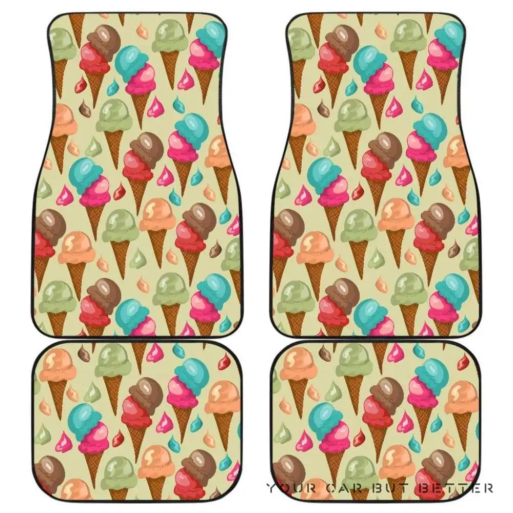 

Colorful Ice Cream Pattern Front And Back Car Mats 045109