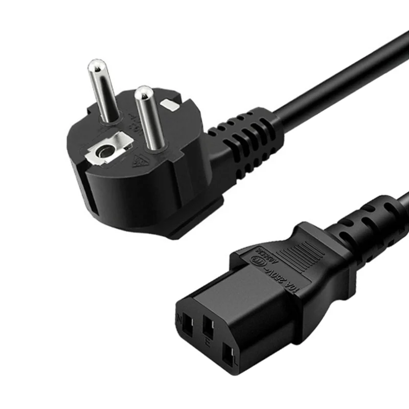EU Power Cord Euro Plug IEC C13 Power Adapter Cable US/AU/UK Extension Cable For Desktop PC Monitor Epson Printer TV Projector 1