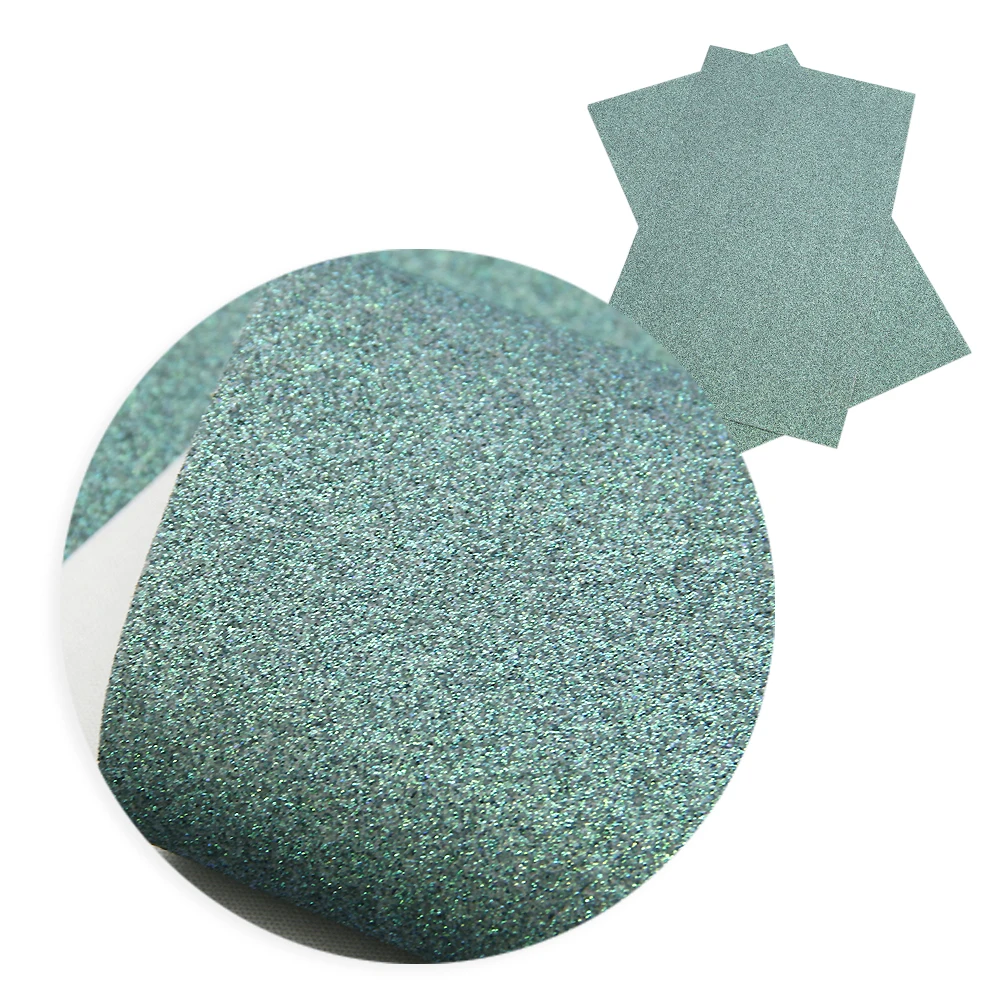 Leather Fabric Shimmer Fine Glitter Faux Leather Sheets Candy Solid Color Synthetic Leather Fabric Roll DIY Earrings Hair Bows Crafts