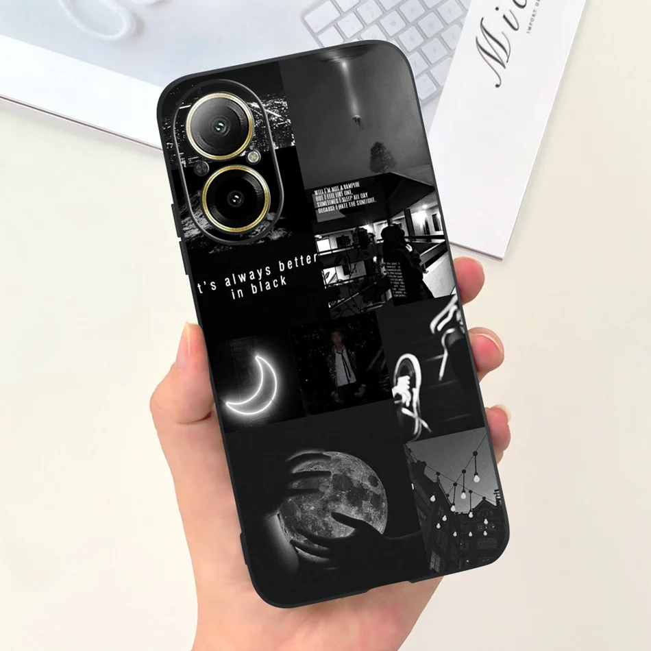Fashion Moon Pattern Soft Silicone Protective Back Cover