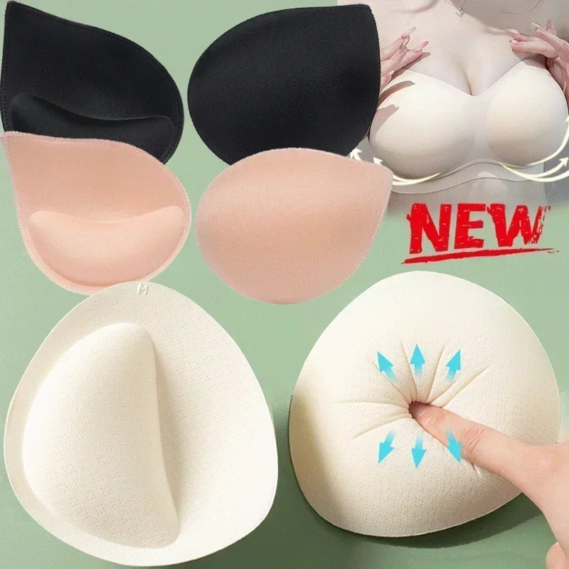 3D abnehmbare Push-up-BH-Pads Einsätze Frauen Unterwäsche Brust straffung atmungsaktive Schwamm gepolsterte BH-Pad Futter Badeanzug BH-Einsatz