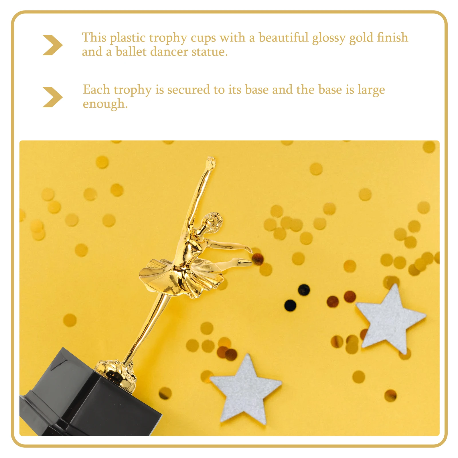 Awards Competition Trophies Dance Sports Toys Ballet Dance Gold Plastic Game Prizes Party Gifts