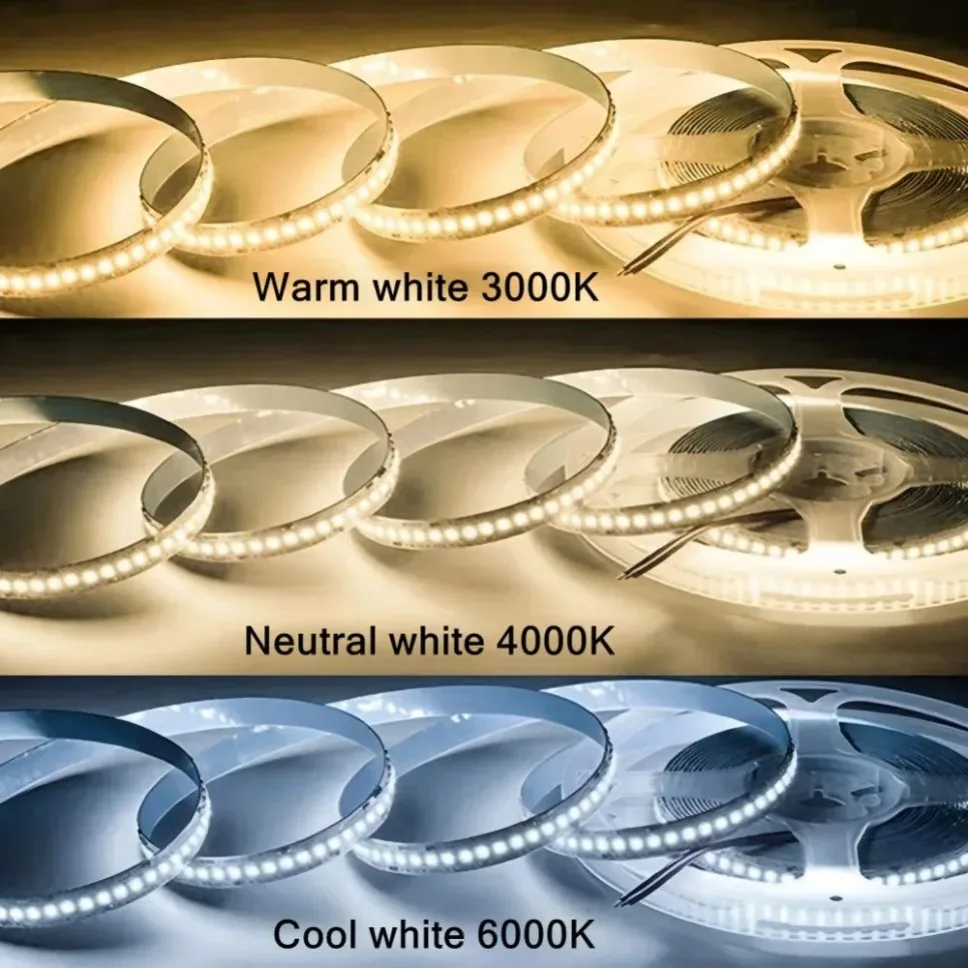 Enhanced LED Strip Light | Flexible Ribbon with 240 LEDs/M | Warm, Natural, Cold White Illumination | Indoor Lighting Solution