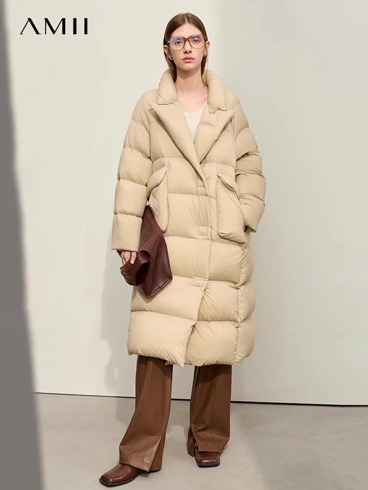 【Amiur】big collar boa duffle coat Alexa Chung declares it's autumn in a nostalgic navy duffle coat
