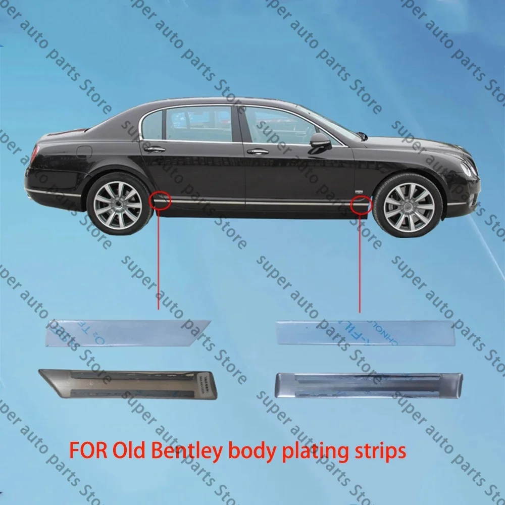 

For Bentley Flying Spur Fender Decorative Bright Strip Continental GT Car Front Rear Fender Plating Strip