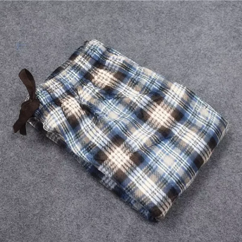 Men's Lounge Wear Pajama Pants Fleece Casual Plaid Spring Sleeping Bottoms Trousers