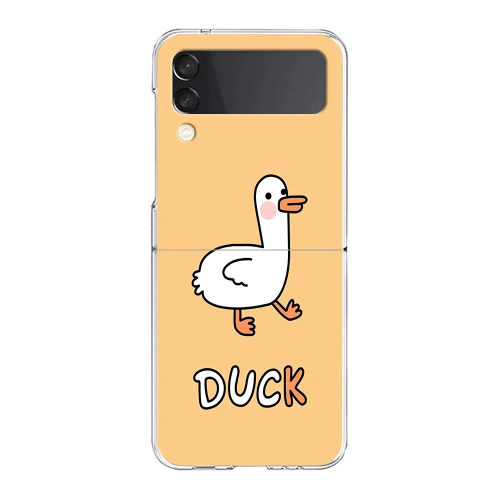 Cartoon Duck Shockproof Hard Folding Phone Case Cover