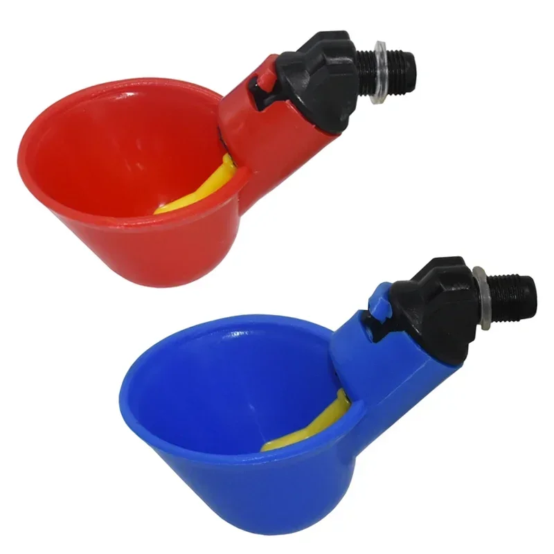 

Drinking Water Poultry Bird Waterer Bowls Chicken 100 Cups Drinker for Quail Dispenser Farming pcs