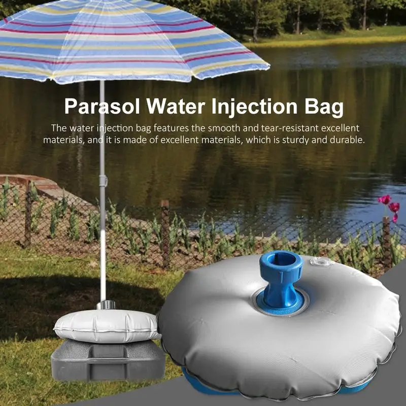 Umbrella Base Round Filling Water Weight Bag Flag Stand Umbrella Filled Holder Parasol Water Injection Bag For Outdoor Leisure