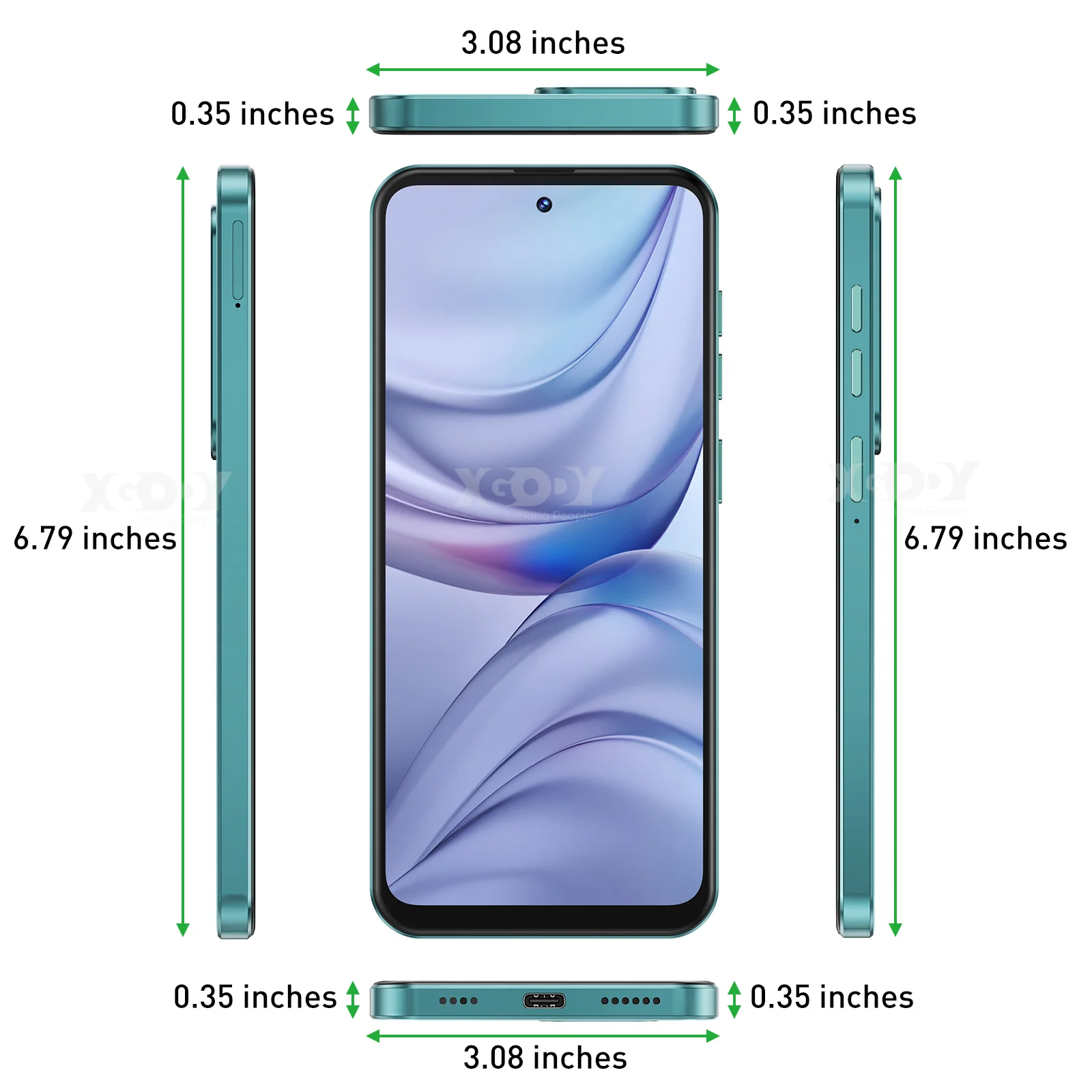 XGODY Mate60 Android 12 Smartphone 6.8" 4+128GB 5280mah Mobile phones 4G Dual SIM 8Core Face ID Fingerprint Unlocked Cell phones 3
