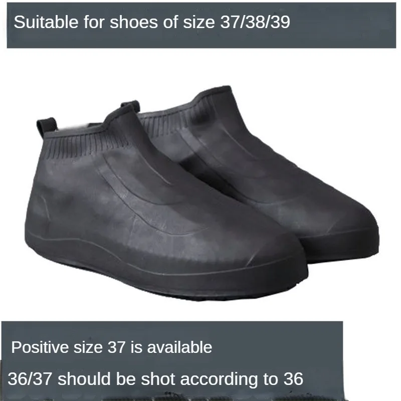 Botas de lluvia a prueba de lluvia, cubiertas de silicona gruesas