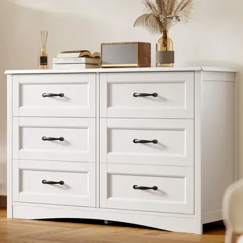 6 Drawer White Dresser 1