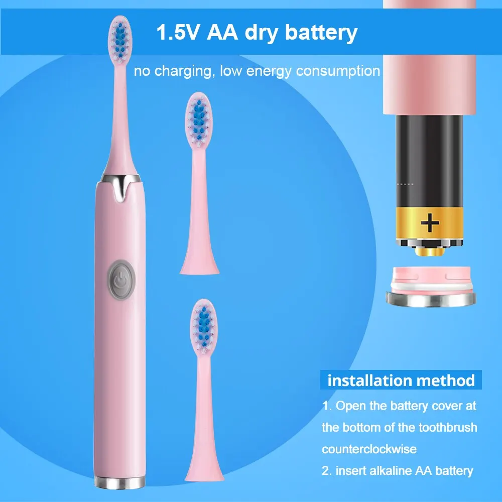 electric toothbrush Tongwode Sonic Electric Toothbrush IPX7 Waterproof Adult Couple Home Use with 6 Tooth Brush Heads