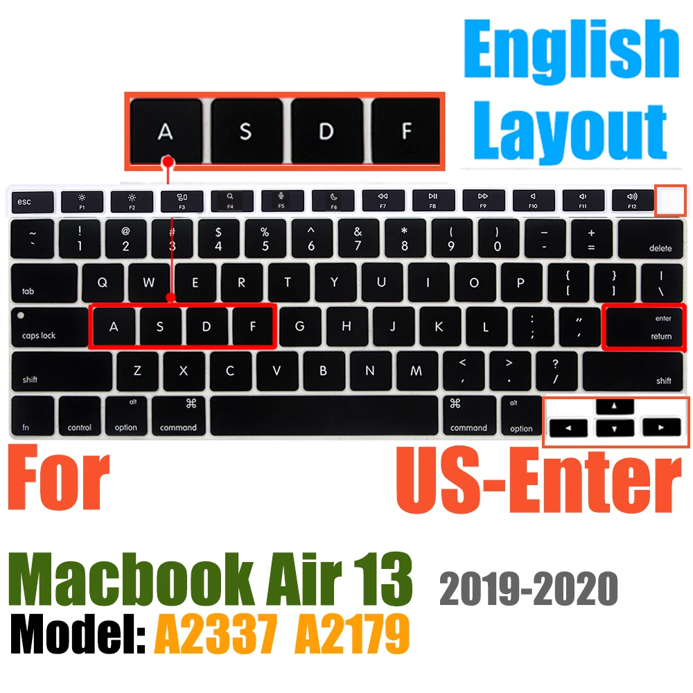 Waterproof Protective Silicone Keyboard Cover with Touch ID