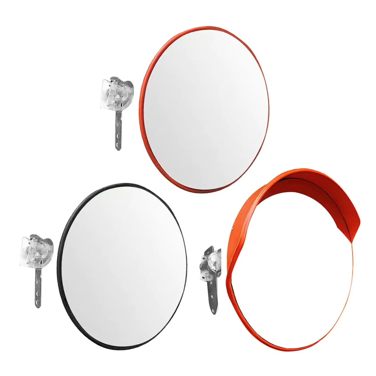 

Convex Mirror with Wall Fixing Bracket Security Blind Spot Mirror Safety Warehouses Office Supermarket Traffics Parking Mirror