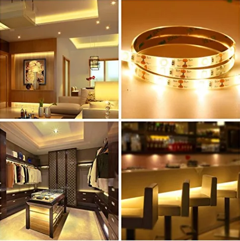 

5V PIR Motion Sensor LED Lights For Kitchen LED Under Cabinet Light Strip Bedside Stairs Wardrobe Night Lamp AAA Battery neon