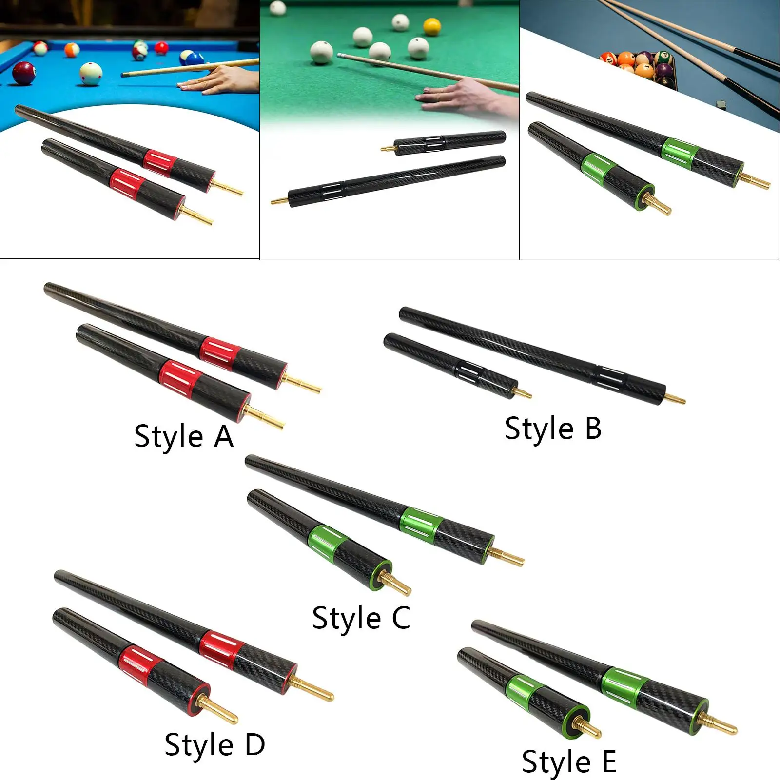 Pool Cue Extension Compact Snooker Pool Stick Accessory Pool Stick Extension