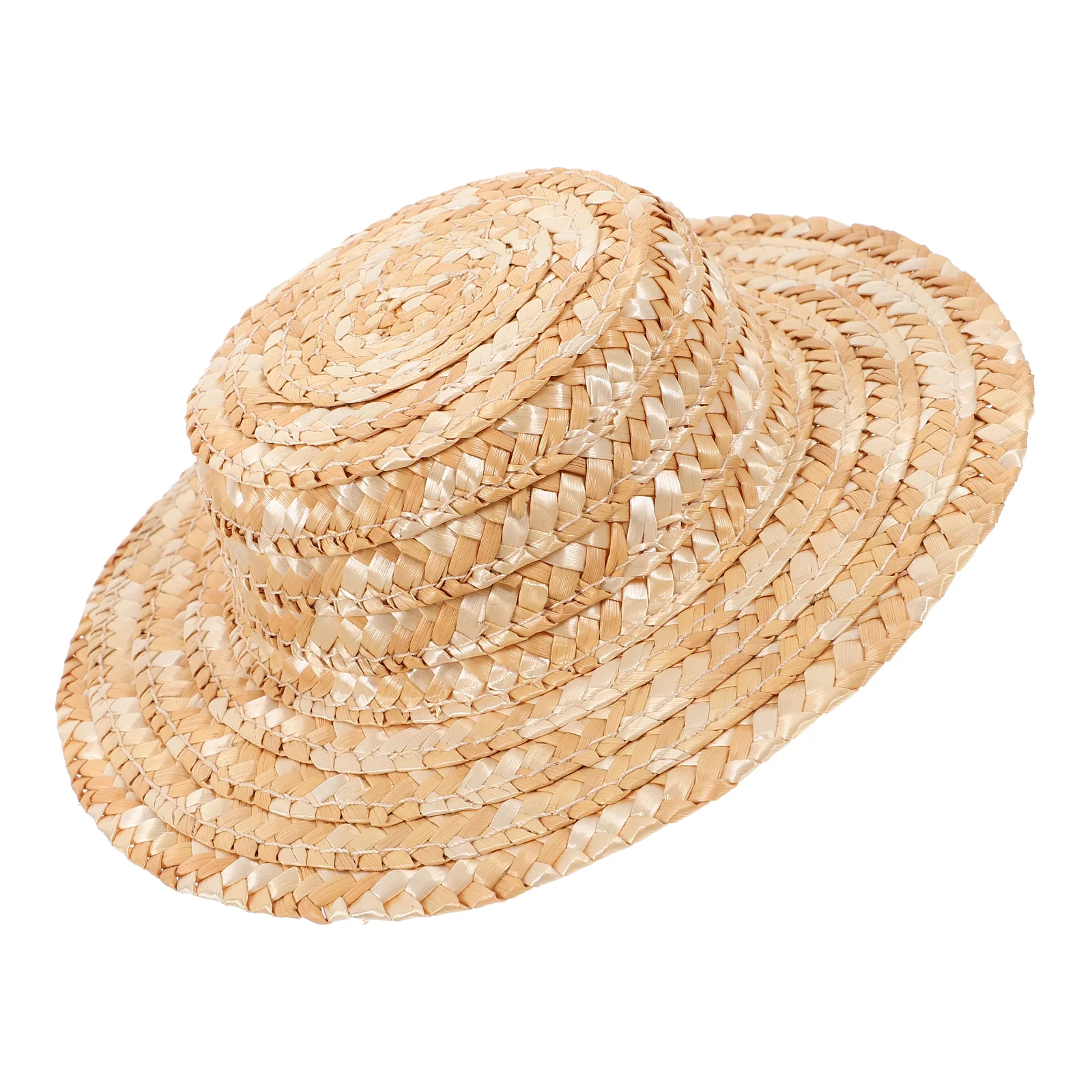 

Straw Hat Small Hats Decor Decorate Mini Woven Weaving Craft Ornament Miniature