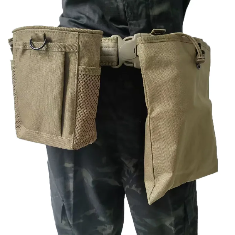 Outdoor Small E Biag Molle Dump Pouch Tactical Mag Recovery Pouch Coulisse Magazine Recycling Pouch Airsoft Hunting Gear