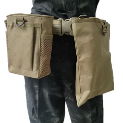 Outdoor Small and Biag MOLLE Dump Pouch Tactical Mag Recovery Pouch Drawstring Magazine Recycling Pouch Airsoft Hunting Gear