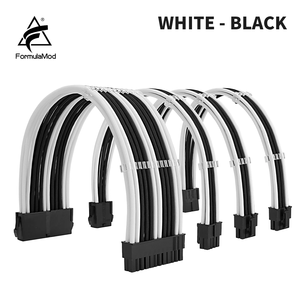 FormulaMod NCK2-Serie Netzteil-Verlängerungskabel-Kit, einfarbige Kabelmischungskombination 300 mm ATX24Pin PCI-E8Pin CPU8Pin mit Kämmen – Detail 17