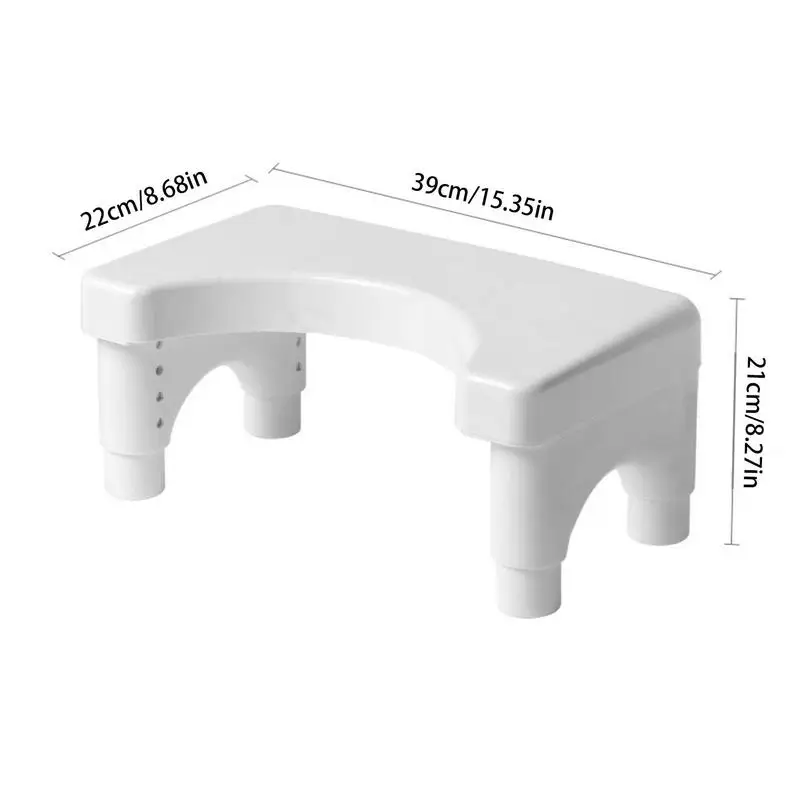 Toilet Step Stool 5 Inclined Anti-Slip Toilet Stools With Adjustable Heights Toilet Assistance For Defecating For Seniors