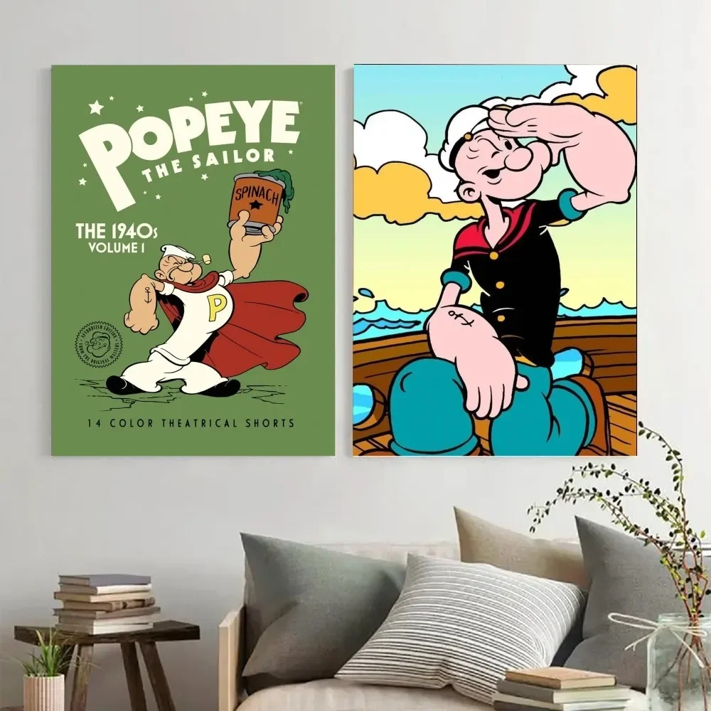 Cartoon P-Popeyes Poster Kraft Club Bar Paper Vintage Poster Wall Art Painting Camera Da Letto Studio Big Szie Wall Painting Stickers