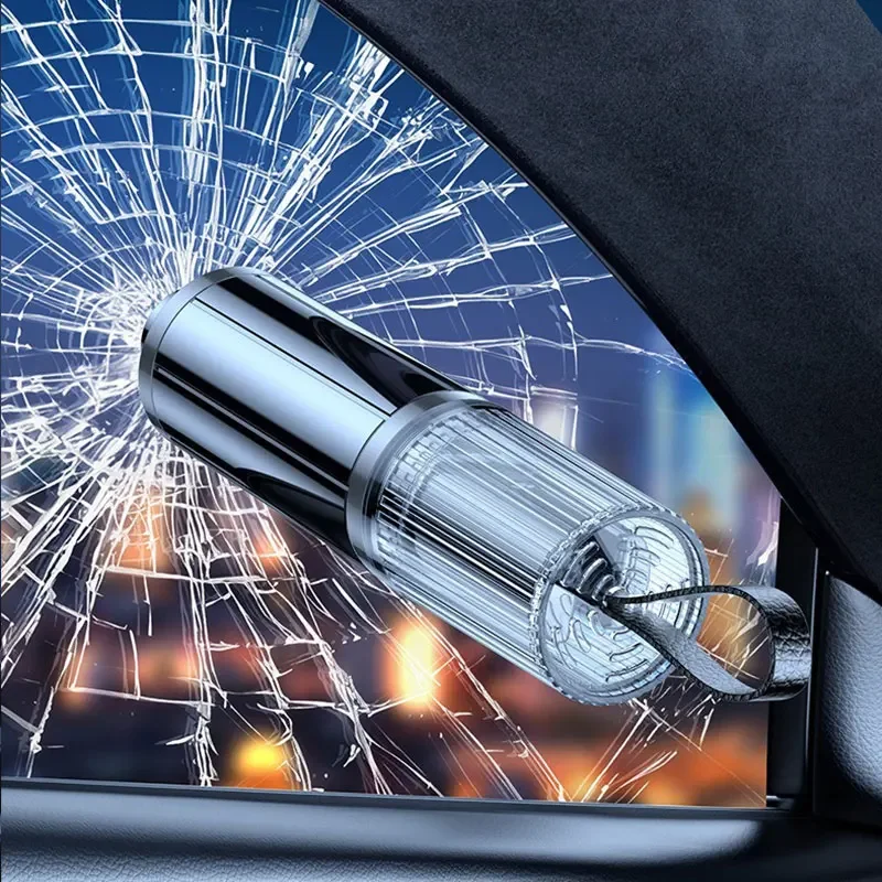 2 In 1 Car Safety Hammer Emergency Glass Breaker Cut The Seat Belt High Hardness Tungsten Steel Rescue Tool Auto Accessories, car safety hammer,safety hammer,window breaker,seatbelt cutter tool