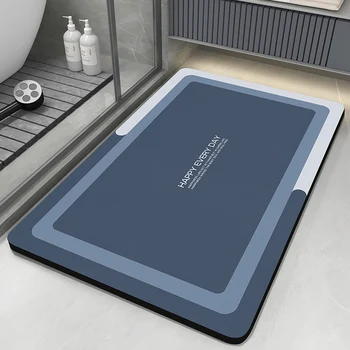 Tappetini da bagno in diatomea Bagno assorbente antiscivolo Tappetino per piedi Tappeto per doccia ad asciugatura rapida Tappeto per WC Zerbino lavabile 1