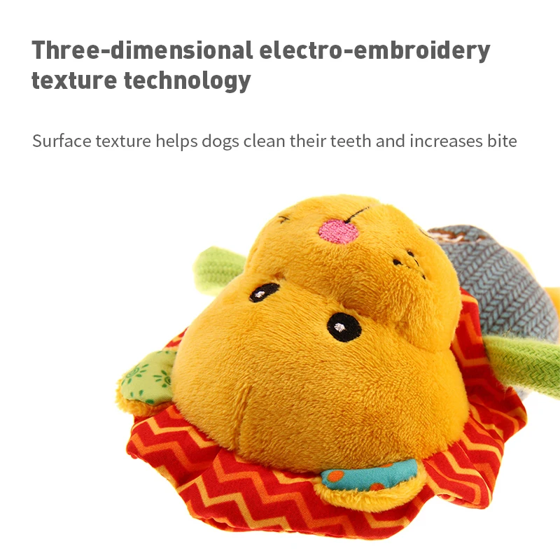 GiGwi Pet Toys Plush Friendz Series Washable Fleece Toy Plush Squeak Interactive  Bite Resistant Toys Irresistible to Dog Puppy 3