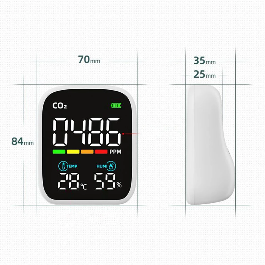 

Прибор для проверки качества воздуха с разъемом Type-C, Wi-Fi, 1200 мАч