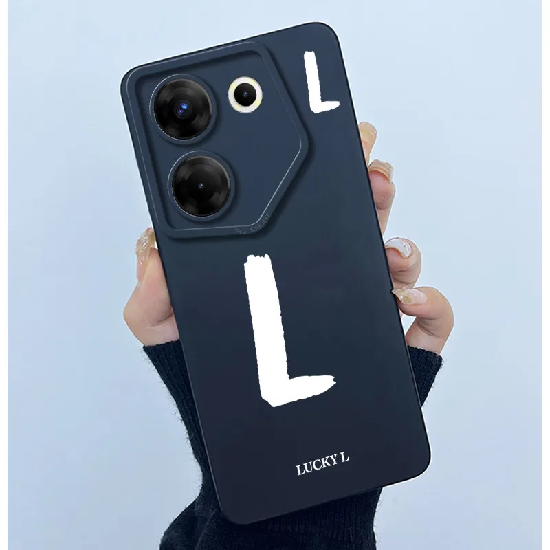 Cute Letter Silicone Soft Phone Bumper Case Cover