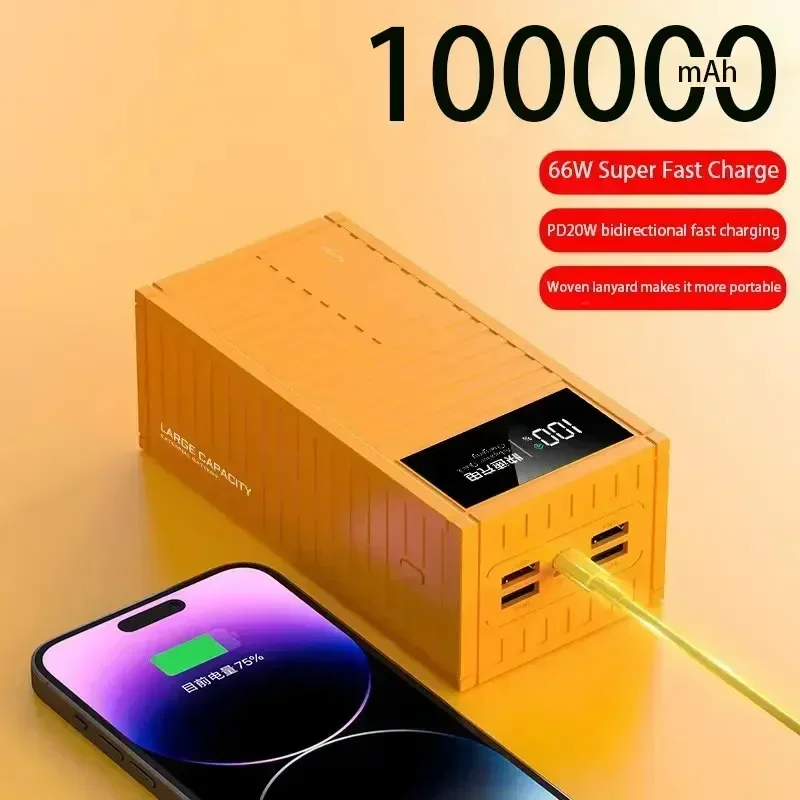 50000mAh Mobile Power Container Coating Style Charging Treasure 6 Interface Fully Compatible Mobile Phone Super Fast Charging