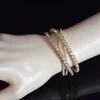 Fashion Full Handmade Rhinestone Bracelet Geometric Open Bracelet Ladies Bracelet Bridal Bracelet Wedding Jewelry Gift 5